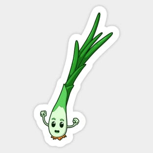 Cartoon spring onion Sticker